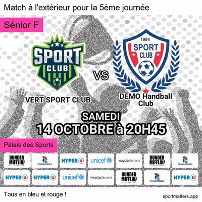 Affiche d'annonce de match