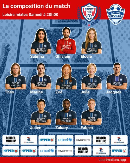 Composition d'équipe pour un match